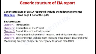 Structure of EIA Report 10 mark PYQ Module 2 EIA CET415 [upl. by Earahc]