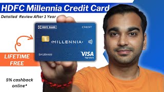 HDFC Millennia Credit Card Detailed Review After 1 Year  Pros and Cons [upl. by Eeral75]