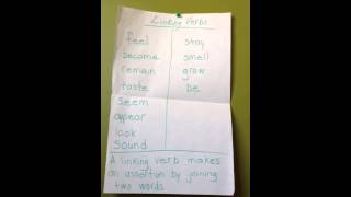 Linking verbs sung to the ants go marching [upl. by Oiraved]