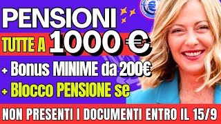 🔴 ULTIMORA Confermato 2907 Aumento Pensioni  Bonus da 200 € ATTENZIONE BLOCCO SOLDI SEnon👉 [upl. by Schlesinger227]