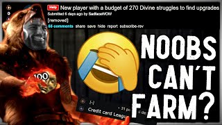 They Bullied Him for Learning to Farm  Talking with a 270 Divine First League Noob [upl. by Malvino409]