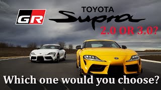 2022 Toyota Supra 20 or 30 which ONE would you CHOOSE [upl. by Lomasi]