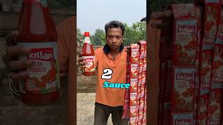 Bottle Vs Pouch Tomato 🍅 Sauce wait test Bengali mini blog shorts 😵￼ [upl. by Nyrual]