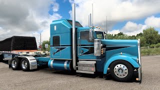 Kenworth W900 Aerodyne  Custom Flatbed Hauling  American Truck Simulator [upl. by Noelc]