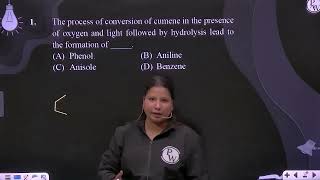 The process of conversion of cumene in the presence of oxygen and light followed by hydrolysis l [upl. by Rhody]