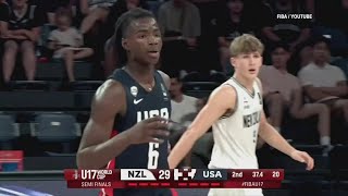 Calen Holt scores 11 points in FIBA U17 World Cup Semi Final [upl. by Erodisi]