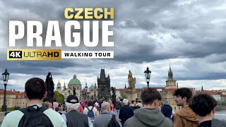 Prague Walking Tour in 4K 60fps  UltraHD City Tour of Prague Czech Republic [upl. by Icam792]