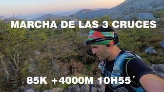 MARCHA DE LAS 3 CRUCES HIRU GURUTZETAKO IBILALDIA 85k 4000m 1ºClasificado [upl. by Rasla]