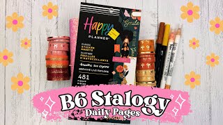 B6 Stalogy Notebook Planner  Decorate with Me w Happy Planner Stickers Fall Transition Spread [upl. by Christiano]