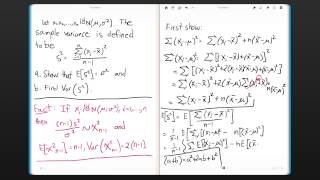 Expectation and Variance of the Sample Variance [upl. by Miki]