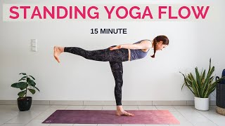 15 min Standing Yoga Workout  Balance Flow  Yoga without Mat [upl. by Fafa152]