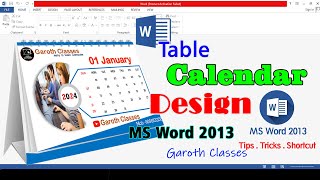 Table Calendar 2024 Design in Ms Word  How to Make Printable Table Calendar Design in Ms Word 2024 [upl. by Burroughs721]