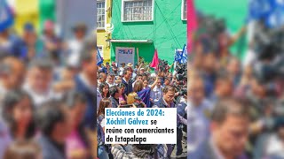 Elecciones de 2024 Xóchitl Gálvez se reúne con comerciantes de Iztapalapa [upl. by Eical]