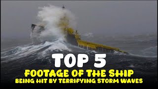 Ship With Terrifying Storm Waves  Headlines Trending [upl. by Godred948]