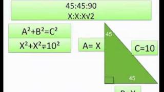 How to solve the Right Isosceles triangle 454590 [upl. by Arama]