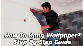 Wallpaper kaise lagaye deewar par Step by Step guide  Wallpaper Kaise lagate hain Hindi [upl. by Shushan]