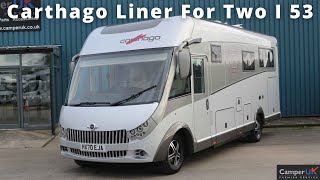 Carthago Liner For Two I 53 Motorhome For Sale at Camper UK [upl. by Teodorico749]