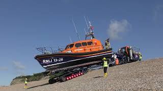 Hastings RNLI Lifeboat Launch 6th Aug 2023 [upl. by Analah]