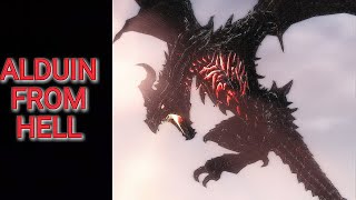 Skyrim Demonic AlduinThe Most Powerful Alduin Mod EverElder Knowledge Quest [upl. by Onil335]