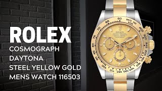 Rolex Cosmograph Daytona Steel Yellow Gold Mens Watch 116503 Review  SwissWatchExpo [upl. by Sharp450]