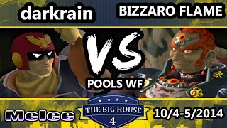 The Big House 4  Bizzarro Flame Ganondorf Vs Darkrain Captain Falcon  Pools Round 2  SSBM [upl. by Enrica]