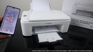 CANON PIXMA TS3151 HOW TO SCAN YOUR DOCUMENT PRINT amp SHARE TO OTHER PLATFORMS [upl. by Hassi]