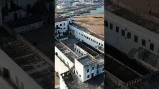 Elmina Castle castle ancient history ghanavsnigeria ghana drone dronevideo dronefootage [upl. by Oiludbo883]