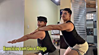 EXERCÍCIOS PARA TREINAR EM CASA COM LEO E THIAGO [upl. by Ashti8]