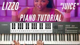 Lizzo  Juice  PIANO TUTORIAL [upl. by Ulita]