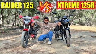 Hero Xtreme 125R vs Tvs Raider 125 Which Is quotBest 125cc Bikequot In India 2024 [upl. by Vander941]