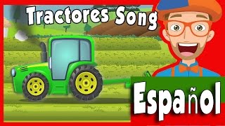 Tractores para Niños Blippi  Canción del Tractor  Blippi Español [upl. by Aeret257]