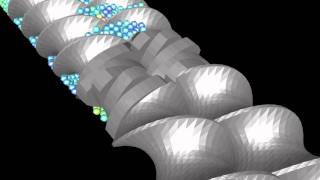 Discrete element Simulation 3 Twin screw extruder [upl. by Dagna]