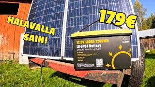 Maailman HALVIN 12V Litiumakku Hinta alle 180€  100Ah1280Wh [upl. by Esinehs]