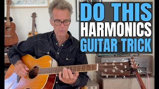 Easy Guitar Harmonics Trick [upl. by Olumor]