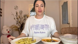 PESTO FESLEĞEN SOSLU MAKARNA TAVUKLU BEZELYE mukbang asmr [upl. by Colleen]