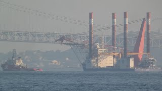 SEP CP 8001 Offshore Support Crane Ship 明石海峡 SEP型 多目的 起重機船 五洋建設 株式会社 [upl. by Verlee180]