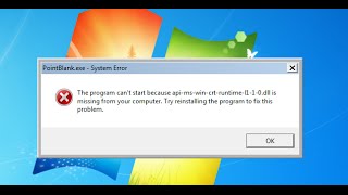 حل مشكلة The program cant start because api ms win crt runtime I 1 O [upl. by Merfe]