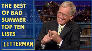 The Best Of Bad Summer Top Ten Lists  Letterman [upl. by Analahs352]