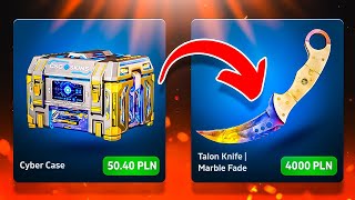 🤯TRAFIŁEM TALON KNIFE MARBLE FADE 🤑 CSGOSKINS [upl. by Aihsekat]