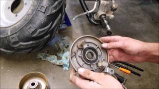 Chinese SunL ATV 200cc hubs and brake drums replacement [upl. by Seek127]