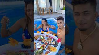 Maldives Me Kiya Floating ￼Breakfast 😍 ytshorts sonadey mukulgain mukulsona viralvideo [upl. by Cormac401]