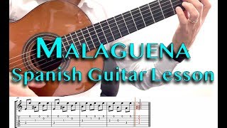 Spanish Guitar Lesson For Beginners  Malaguena Basics [upl. by Acinahs]