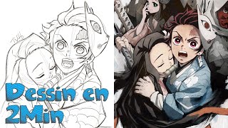 Easy Anime Drawing  How to Draw Nezuko Kamado from Demon Slayer StepbyStep [upl. by Ainsley745]