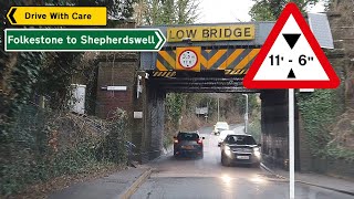 Driving Folkestone to Shepherdswell [upl. by Kiehl585]