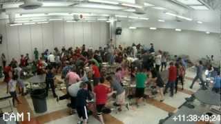 FOOD FIGHT AT BELMONT HIGH SCHOOL Security Camera Footage [upl. by Isaac]