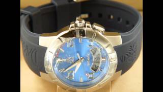 Rodania Dakar Full size Man Special Edition AnaDigi watch Blue dial on a blue rubber band [upl. by Onavlis]