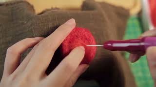 Relaxing and satisfying ASMR needle felting miniature craft 🪡 needlefelting miniature crafts [upl. by Enicar395]