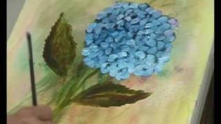 How to Paint a Hydrangea with Oil on Canvas [upl. by Susan]