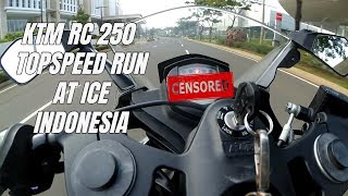 KTM RC 250 TOPSPEED RUN AT ICE INDONESIA [upl. by Ladin76]