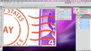 Realistic Postage Stamp amp Cancellation Photoshop Shop Brush TutorialProduct Demo [upl. by Lani]